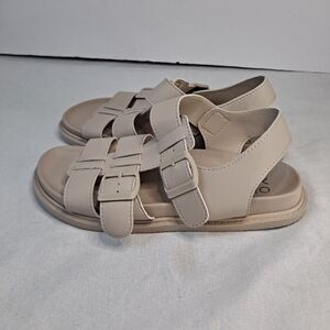 Yoki Fisherman Women's Sandals Size 10 Beige Adjustable Strap Lightweight
